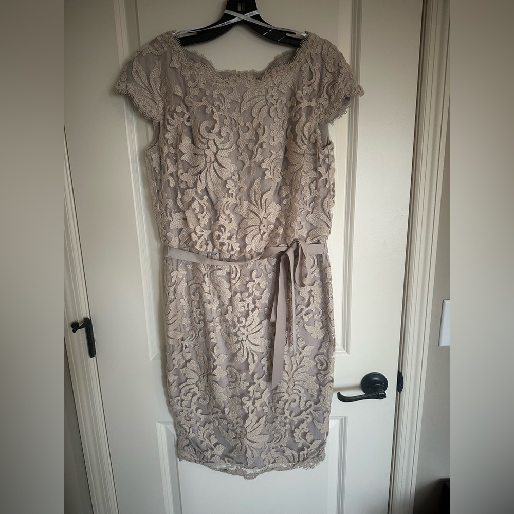 Tadashi Shoji Lace Dress with Self-Tie Belt